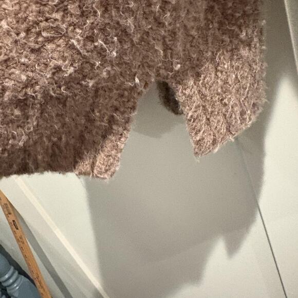 Sleeping On Snow Sweater Women Small Brown Boucle Fuzzy Crewneck Anthropologie - Picture 5 of 11